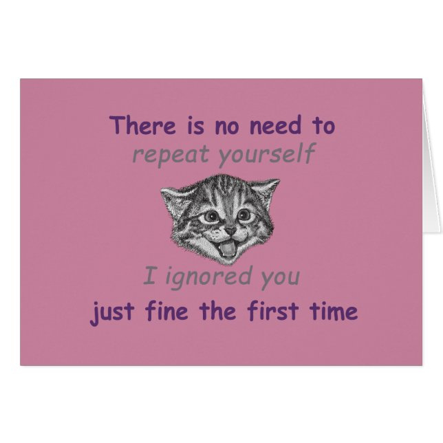 Cartão Ignorando você (Frente Horizontal)