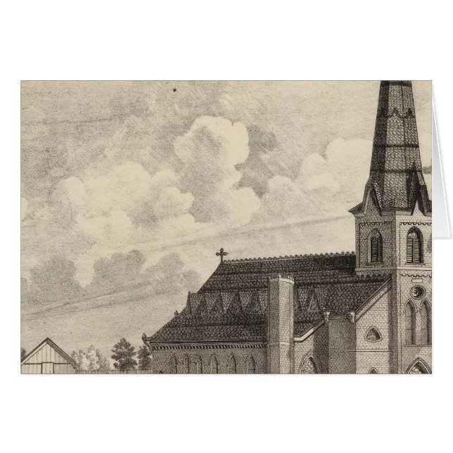 Cartão Igreja Católica da rua Mary (Frente Horizontal)