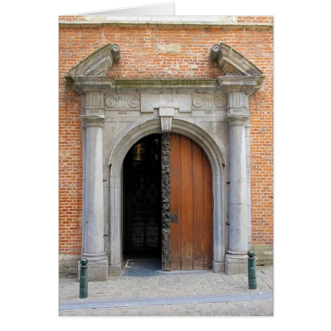 Cartão Igreja da Rua Mary Magdalene - Bruxelas, Bélgica (Frente)