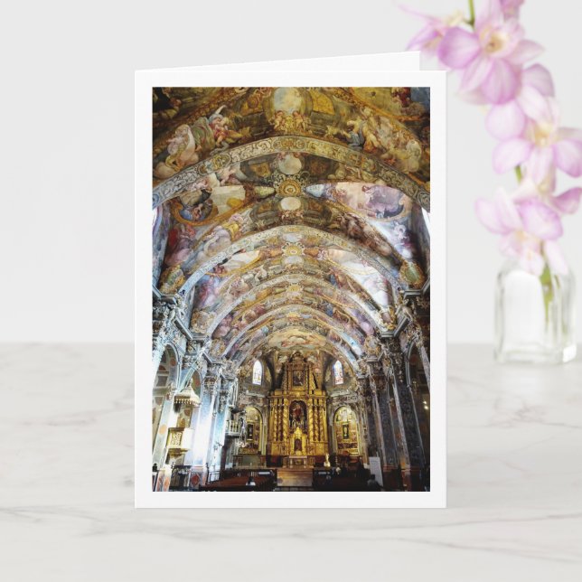 Cartão Igreja de San Nicolás na cidade de Valência (Orquídea)