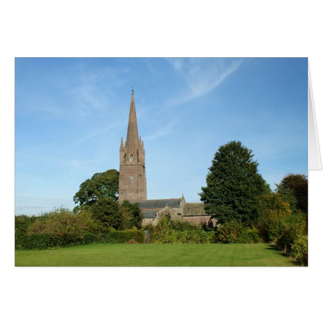 Cartão Igreja de Weobley (Frente horizontal)