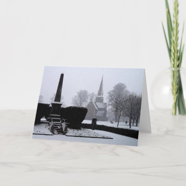 Cartão Igreja e Memorial do Cristo Chiswick - Watercolor (Frente)