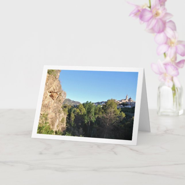 Cartão Igreja Vista da Ruta del Agua, Chelva, Valência (Orquídea)