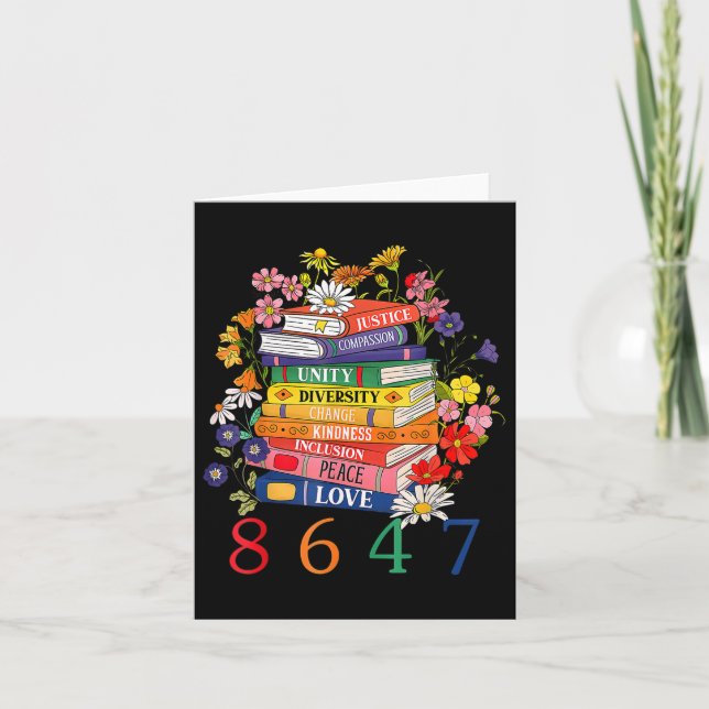 Cartão Igual Direitos da Mulher: Flor 8647 (Frente)