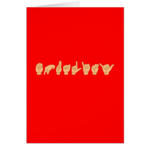 Cartão IGUALDADE no linguagem gestual americano