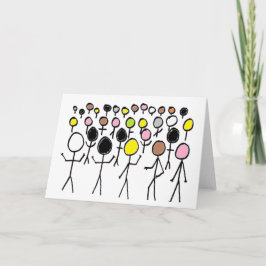 Cartão Igualdade Stickmen