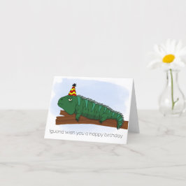 Cartão Iguana Birthday