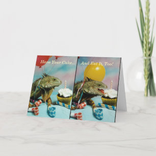 Cartão Iguana Birthday Card
