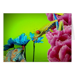 Cartão Iguana & sapo