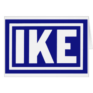 Cartão Ike Azul 1952