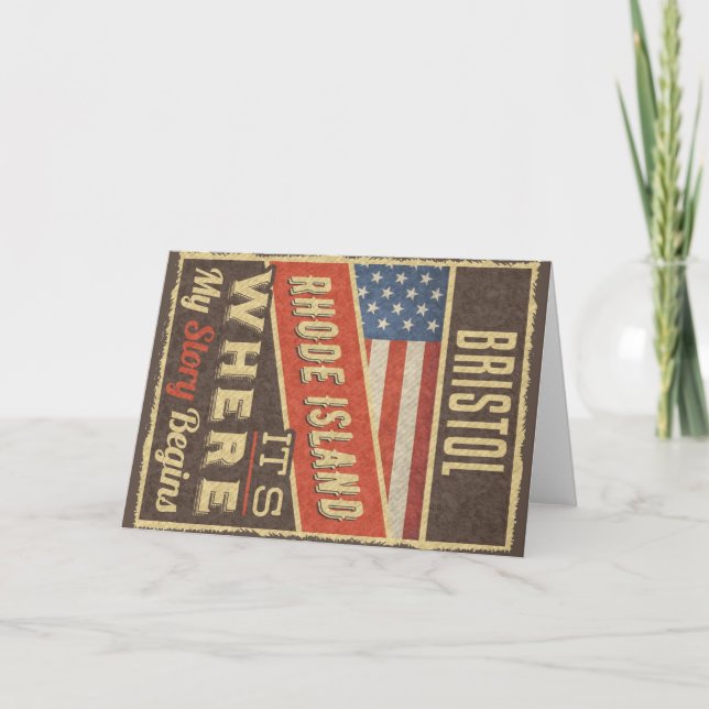 Cartão Ilha Bristol Rhode (Frente)