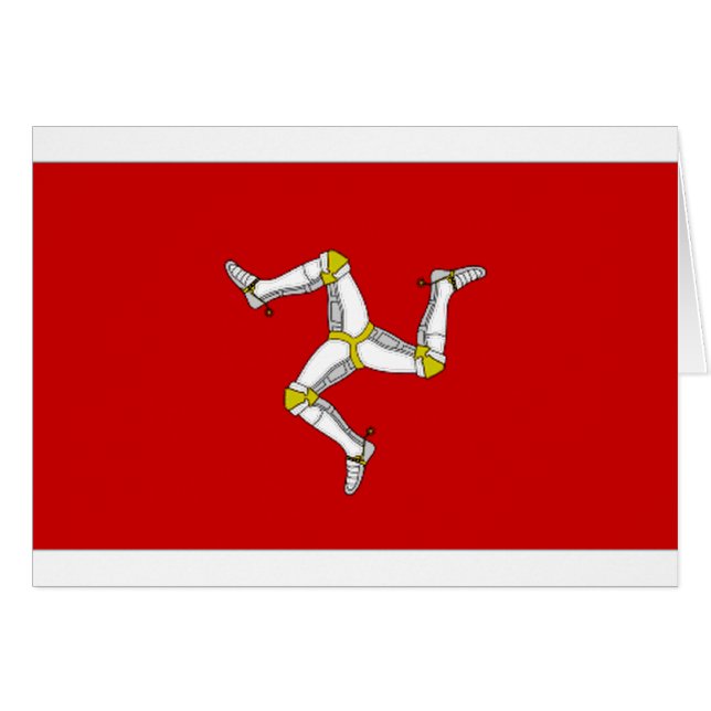 Cartão Ilha de Man Flag (Frente Horizontal)