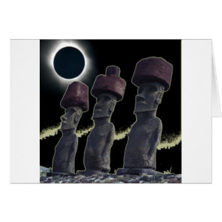 Cartão Ilha de Páscoa 2010 do eclipse