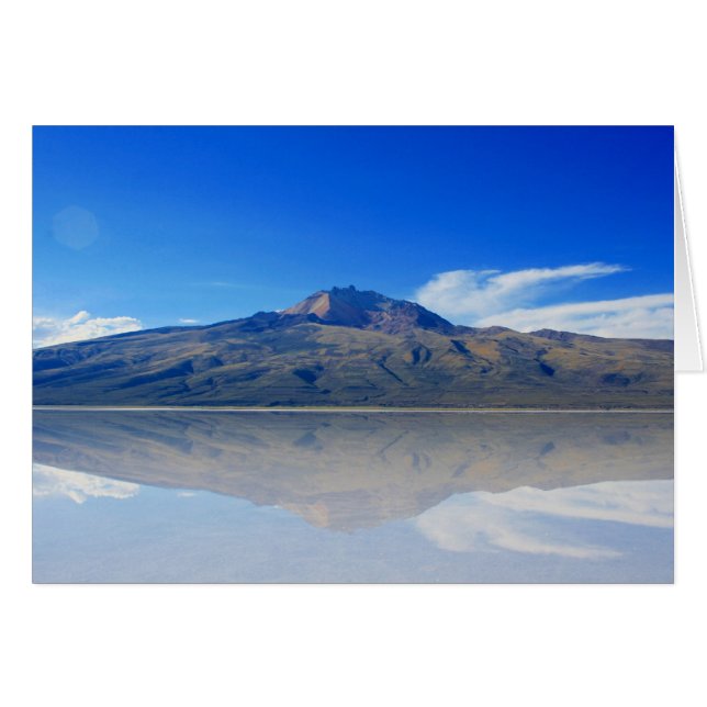 Cartão ilha de planícies salinas de uyuni (Frente Horizontal)