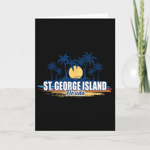 Cartão Ilha de St George Flórida Prancha de Surf Retro