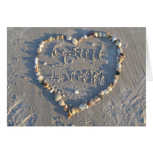 Cartão Ilha de Topsail, NC (Frente horizontal)