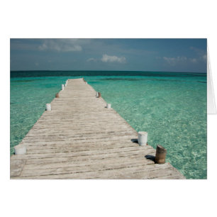 Cartão Ilha Goff Caye, uma popular ilha do Barrier Reef