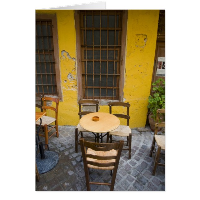 Cartão Ilha grega de Creta e antiga cidade de Chania 3 (Frente)