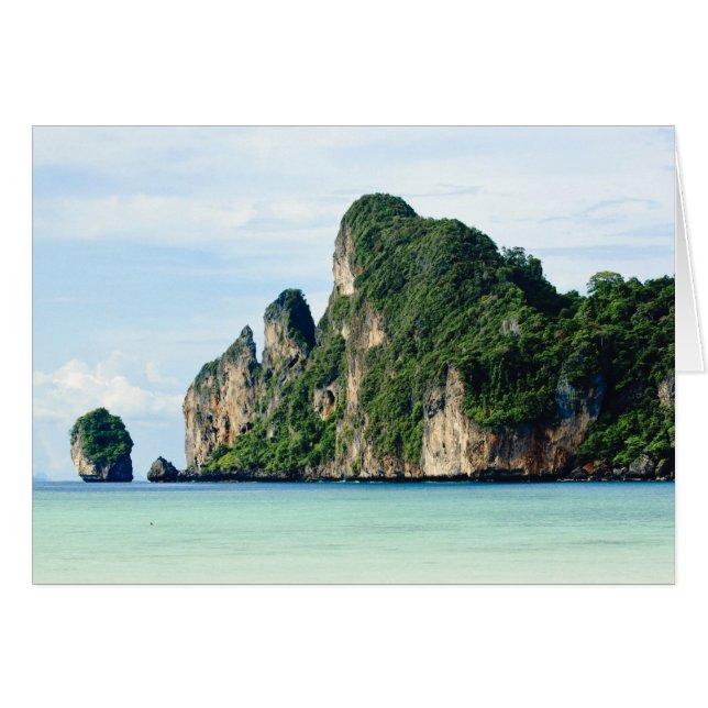 Cartão Ilha Ko Phi Phi no Mar de Andamão, Krabi (Frente Horizontal)
