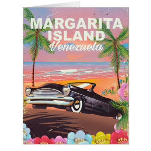 Cartão Ilha Margarita - poster de viagens da Venezuela