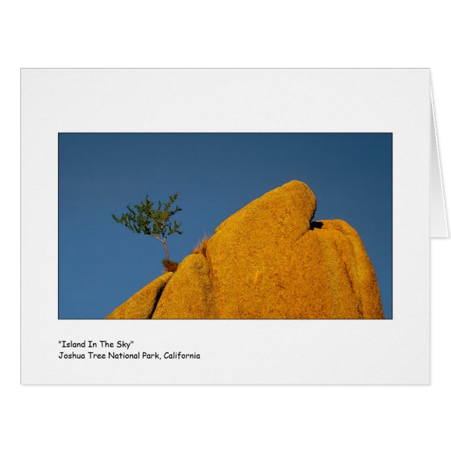 Cartão "Ilha no céu " (Frente horizontal)