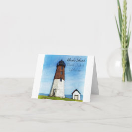 Cartão Ilha Rhode, farol de Judith