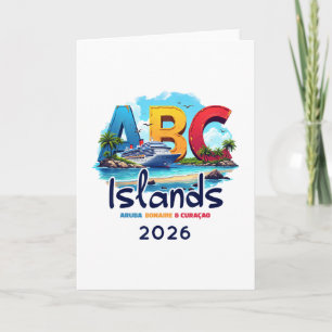 Cartão Ilhas Abc Aru Bonaire Curaçao Cruzeiro Férias 20
