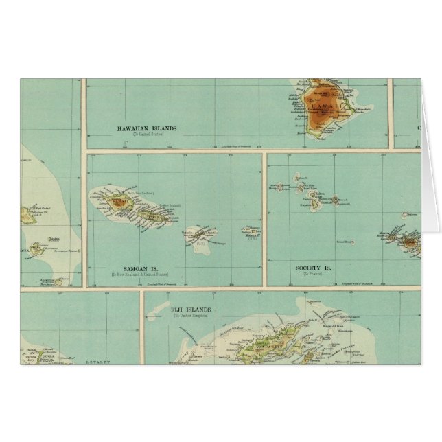 Cartão Ilhas da Oceania (Frente Horizontal)