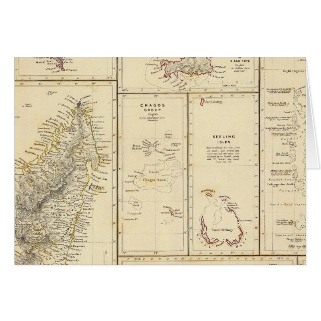 Cartão Ilhas do Oceano Índico (Frente Horizontal)