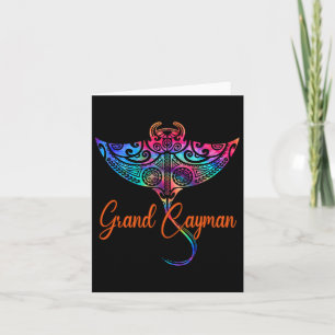 Cartão Ilhas Grand Cayman 2025 Tribal Stingray Família V