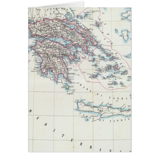 Cartão Ilhas Jónicas, Grécia (Frente)