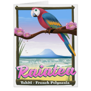 Cartão Ilhas Raiatea Society, Taiti, Polinésia Francesa.