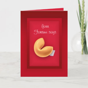 Cartão Illustrated Fortune Cookie Card - Custom Message