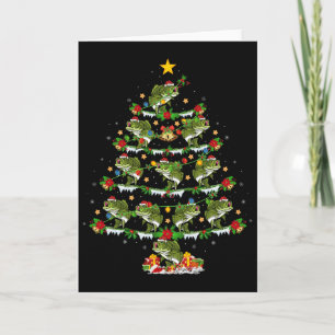 Cartão Iluminação de Natal Santa B Peixe Árvore de Natal