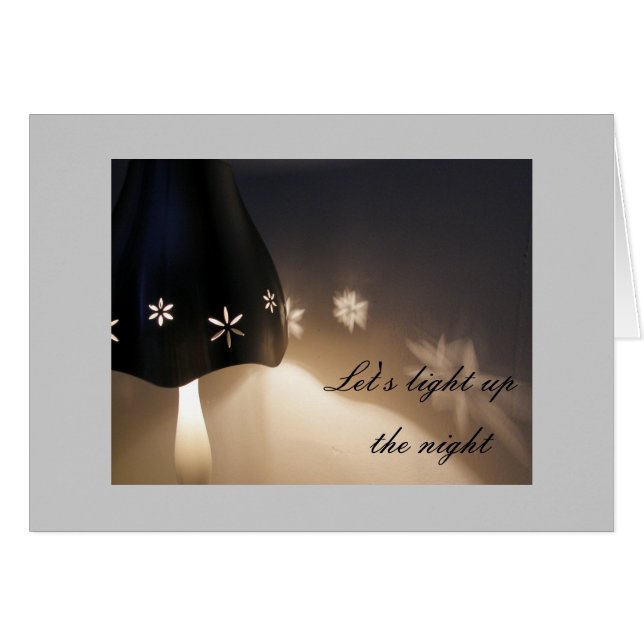 Cartão Ilumine acima a noite (Frente Horizontal)