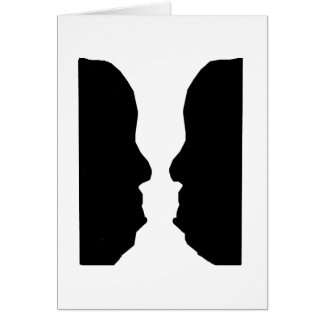 Cartão Ilusão óptica do homem do vaso