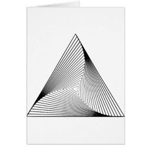 Cartão ilusão óptica do triângulo 3d