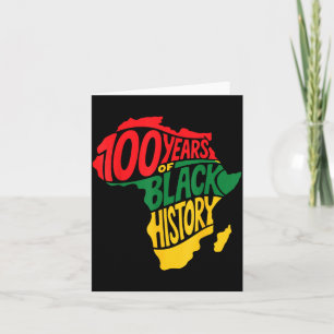 Cartão Ilustração 100 do Mês da História Negra Vintage