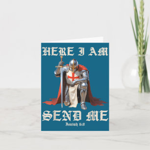 Cartão Ilustração Aqui Estou Enviando Cavaleiros Templári