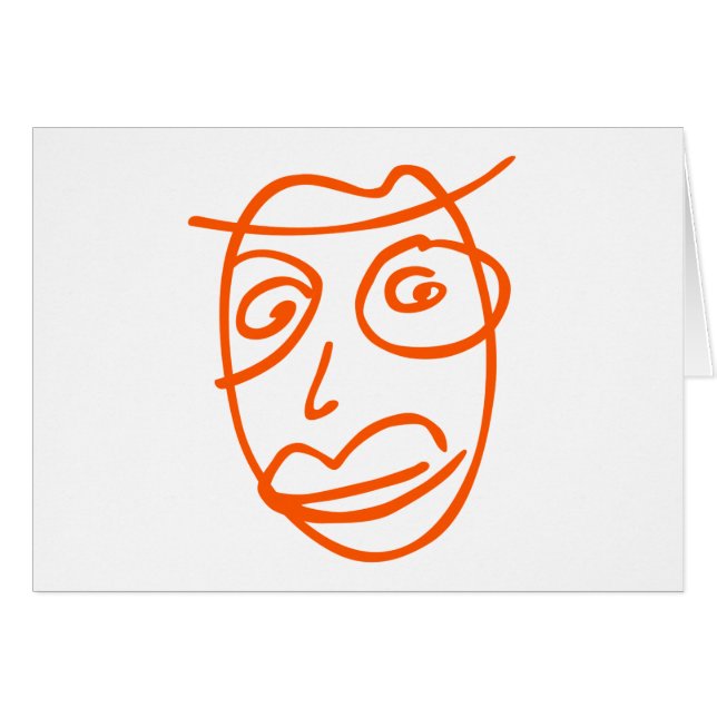 Cartão Ilustração artística ingênua (Frente Horizontal)