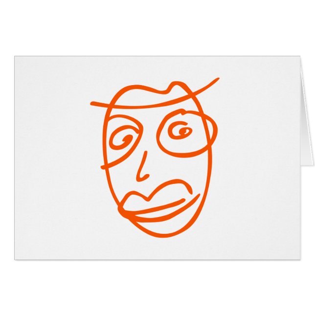 Cartão Ilustração artística ingênua (Frente Horizontal)