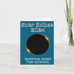 Cartão Ilustração Científica do Eclipse Solar Faltando ao