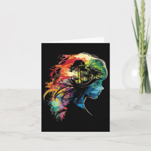 Cartão Ilustração Colorida com Motivo de Anime Manga Anim