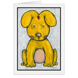 Cartão Ilustração cómico do cão, arte de Denis Gaston