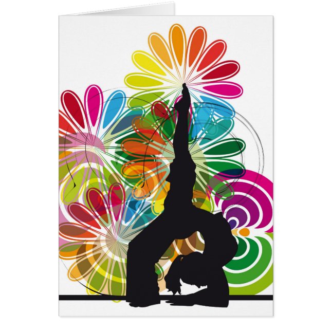 Cartão Ilustração da ioga (Frente)
