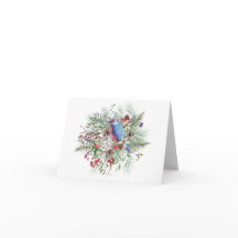 Ilustração da Natureza do Natal com Bird & Berries