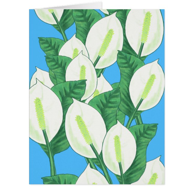 Cartão Ilustração da Peace Lily (Frente)