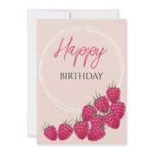 Ilustração de Aquarelas de Framboesa Rosa-Coca-Col