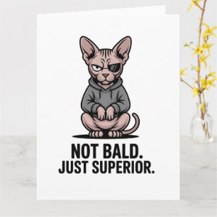 Cartão Ilustração de Atitude de Gato Sphynx Superior
