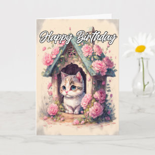 Cartão Ilustração de Bebê-Kitten